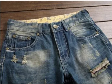 Stylish Men's Casual Ripped Jeans - GlamzLife