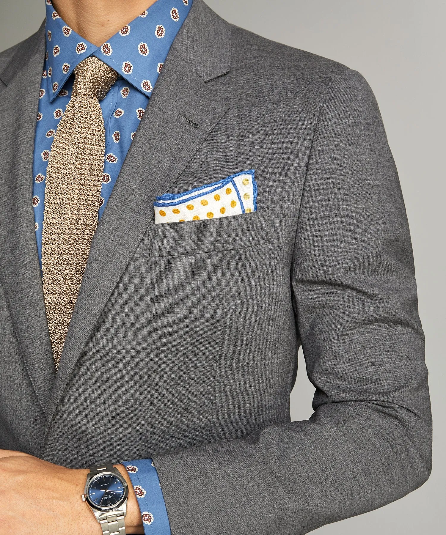 Sutton Tropical Wool Suit Jacket in Dark Charcoal