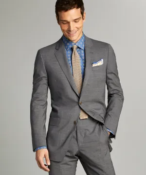 Sutton Tropical Wool Suit Jacket in Dark Charcoal