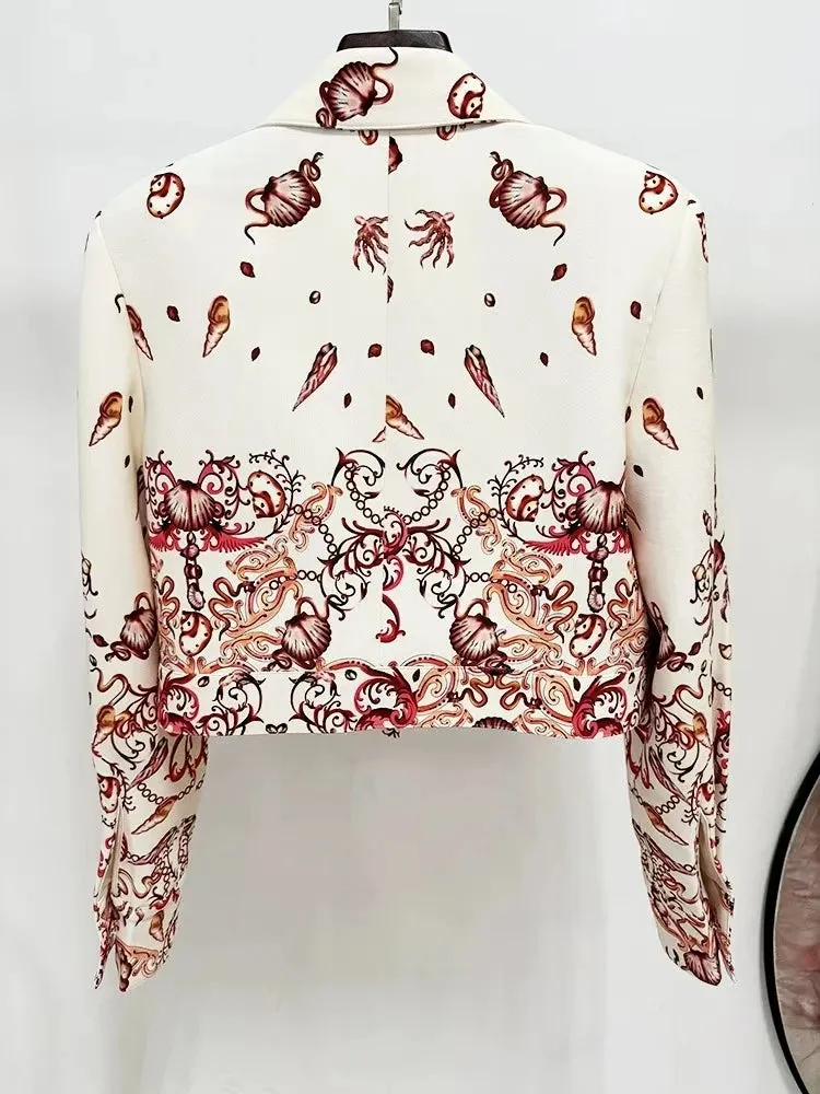 Trend4us Ocean-Inspired Printed Pant Suit Set