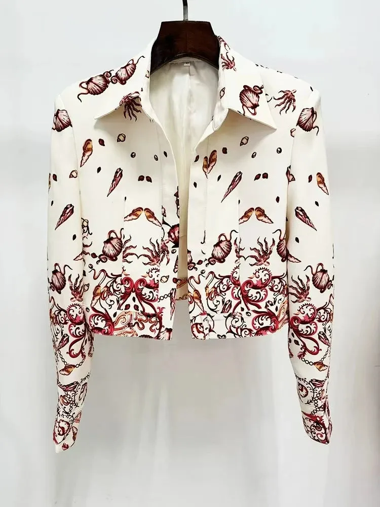 Trend4us Ocean-Inspired Printed Pant Suit Set