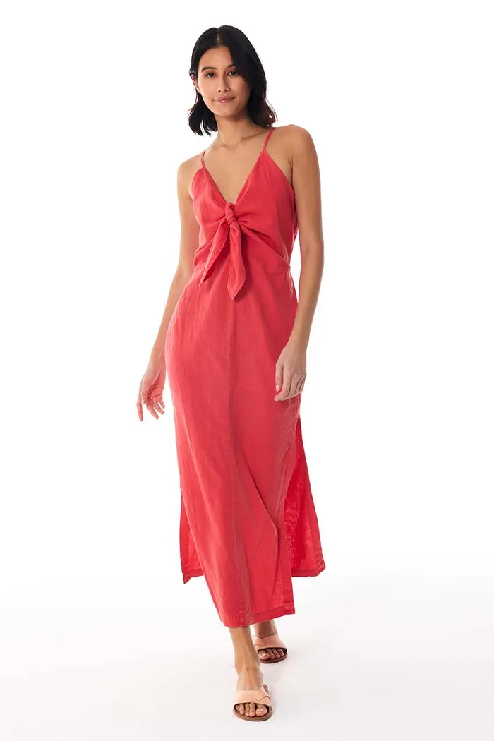 Zoya Linen Dress // Strawberry Pigment